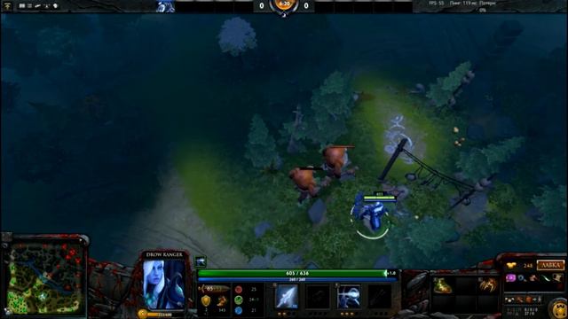 Dota 2! Школа Фарма - Как фармить лес за Траксу (Drow Ranger) - фаст Аганим! смотреть онлайн