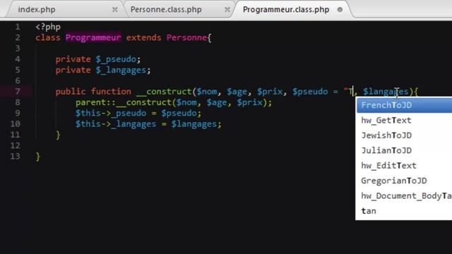 PHP AVANCÉ - 9 - La classe Programmeur смотреть онлайн
