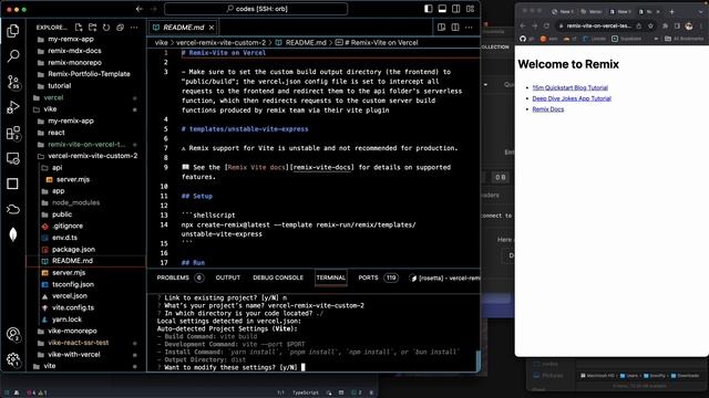 deploy remix v2 as a vite plugin to vercel with headless express pattern смотреть онлайн