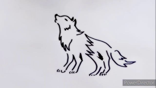 Как легко нарисовать волка черным маркером! смотреть онлайн