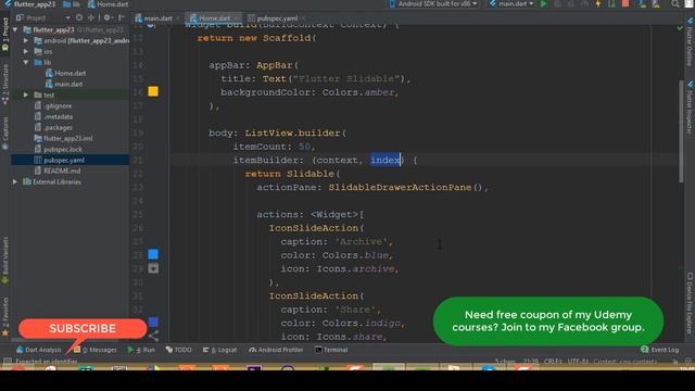 Flutter Slidable (Left to right and Right to left Swap Options) смотреть онлайн