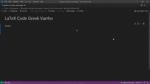 Jupyter Notebook | Markdown | LaTeX | How to Show Greek Varrho Using LaTeX Code смотреть онлайн