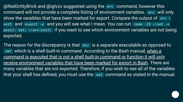 How do I see a list of all currently defined environment variables in a Linux bash terminal? смотреть онлайн