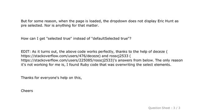 HTML : How do I dynamically set the selected option of a drop-down list using jQuery, JavaScript an смотреть онлайн