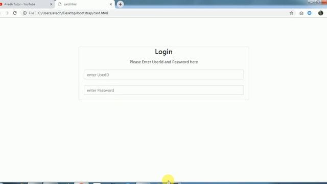 bootstrap card || login form using bootstrap || bootstrap card class || avadh tutor смотреть онлайн