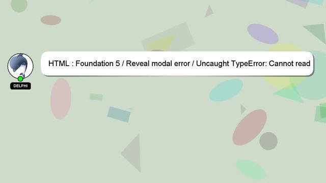 HTML : Foundation 5 / Reveal modal error / Uncaught TypeError: Cannot read property 'css' of undefi смотреть онлайн