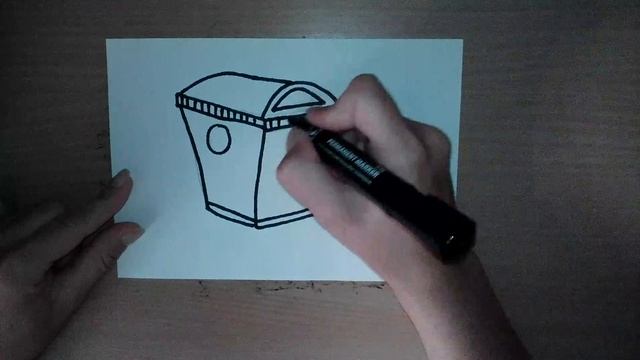 HOW TO DRAW A WASTE BIN / CÓMO DIBUJAR UN PAPELERA / COMMENT DESSINER UNE POUBELLE смотреть онлайн