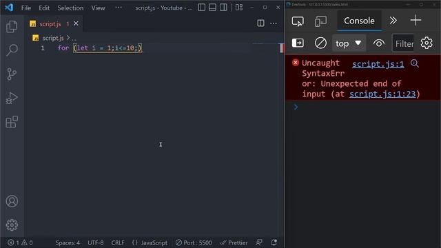 #31 Javascript For Loop | JavaScript Course in Tamil (தமிழில்) | M R Kishore Kumar смотреть онлайн
