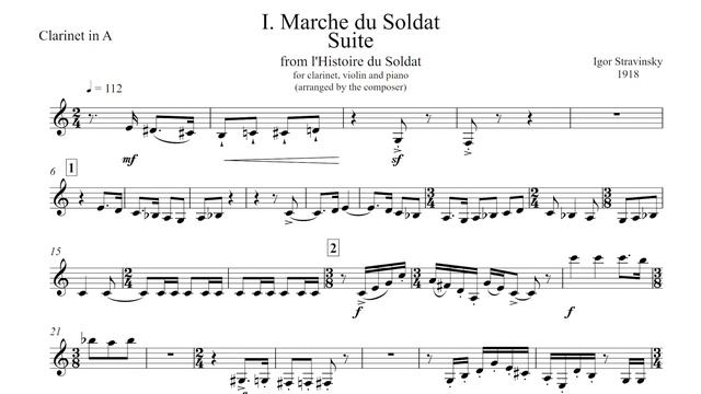 Stravinsky - Suite from the Soldier's Tale - Clarinet Play-Along смотреть онлайн