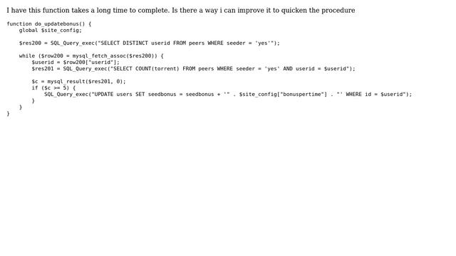 Code Review: Can this php function be written to perform better? смотреть онлайн