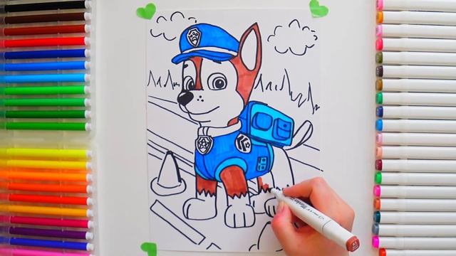 Drawing Rubble Paw Patrol | Рисуем Чейз Щенячий патруль смотреть онлайн
