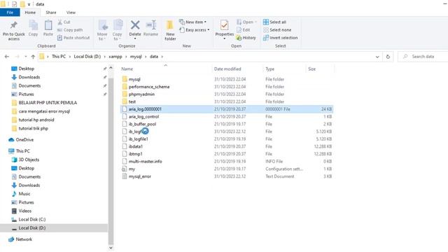 Cara Mengatasi MySql Tidak Bisa Start Di Xampp | Cara Mengatasi PhpMyadmin Error смотреть онлайн