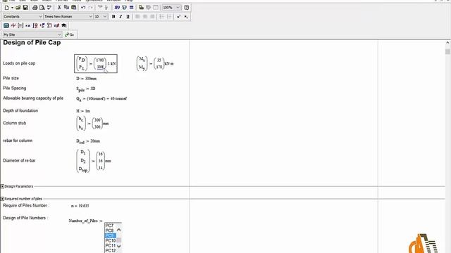 Design Pilecap in Mathcad ( Coded Level Pro ) смотреть онлайн