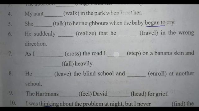 Past tense exercise | RBSE 10 English | grammar | golden rays смотреть онлайн