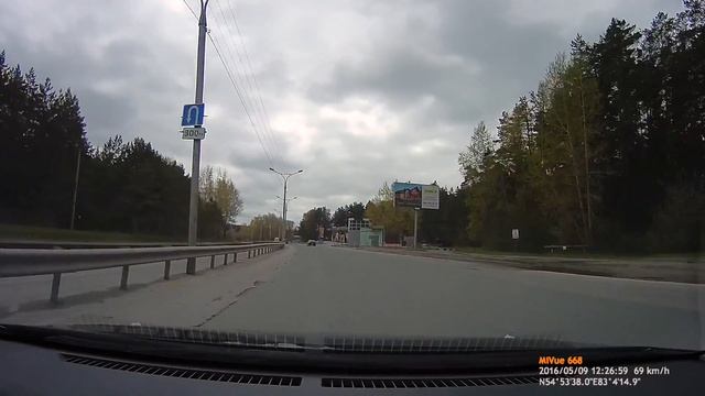 НОВОСИБИРСК. ул. Старое шоссе - ул Лесосечная. Видеорегистратор Mio 668 смотреть онлайн