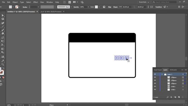 Draw a Window/Tab icon using Adobe Illustrator 2017 смотреть онлайн