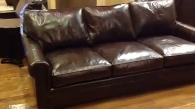 Lincoln 96 inch leather sofa from LeatherShoppes смотреть онлайн