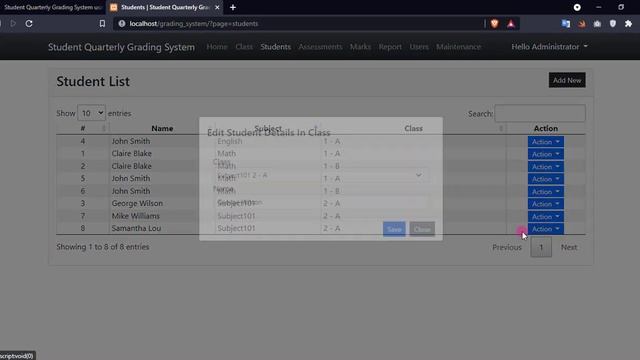 Student Quarterly Grading System using PHP and SQLite DEMO смотреть онлайн