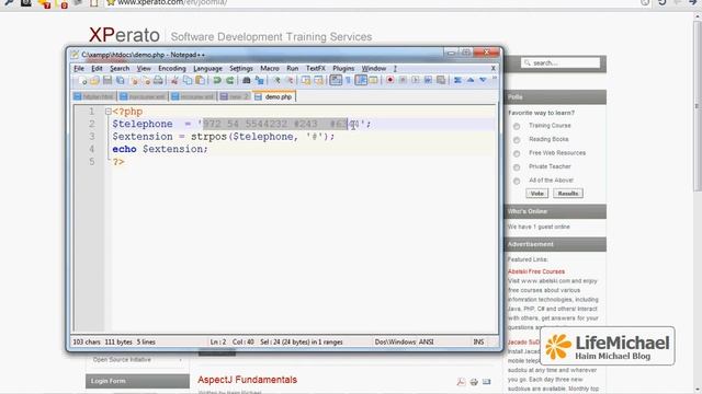 The strpos Function in PHP смотреть онлайн