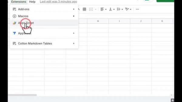 Export markdown tables from google sheets