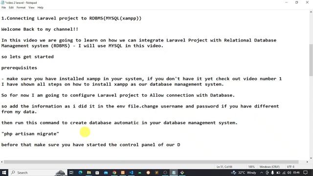 Laravel 10 Database connection configurations(Mysql - xampp) смотреть онлайн