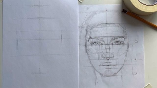 Как нарисовать лицо человека. Основы портрета. 1 часть смотреть онлайн