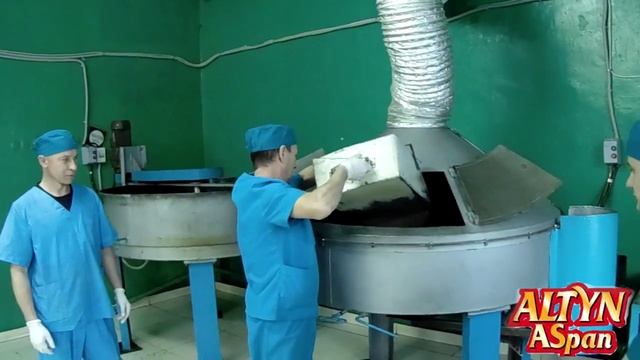 Видео с производства халвы ТМ Altyn Aspan смотреть онлайн