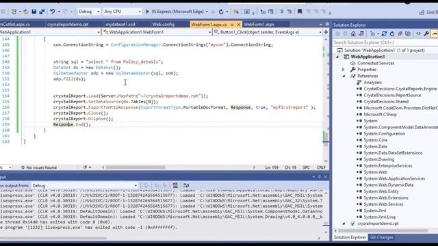 Use Crystal Reports in Asp.Net Website C# ||Crystal Report Tutorials For Beginners Using C# смотреть онлайн
