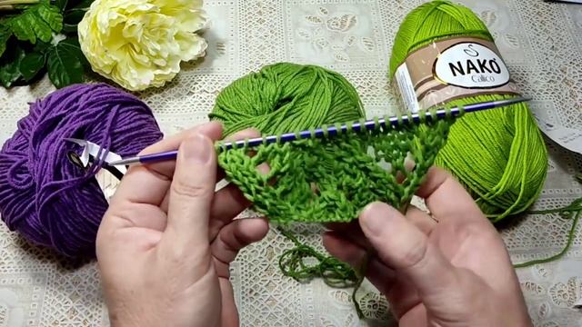 Шикарный и очень лёгкий Пуловер спицами с красивой кокеткой. смотреть онлайн