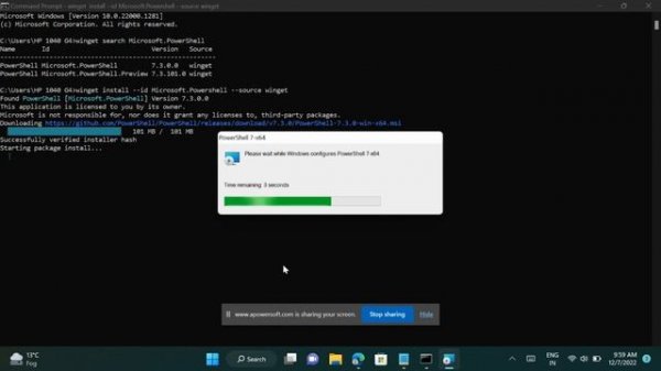How to install PowerShell 7 using Winget?