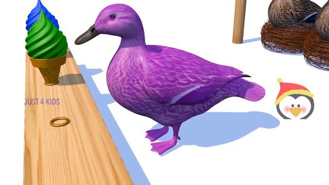 Animales Para Niños #Patos | Aprende El Nombre Y El Sonido De Los Animales | स्पेनिश सीखना