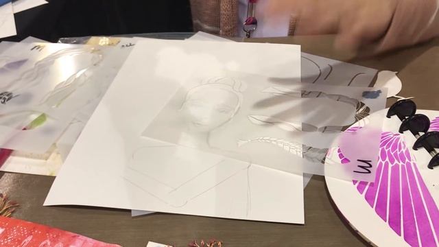 Unique Stencil System on- HOW TO DRAW FACES WITH STENCILS.- by Joggles / Margaret Applin Designs смотреть онлайн