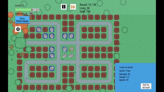My indie game Poker Tower Defense and a new version! смотреть онлайн