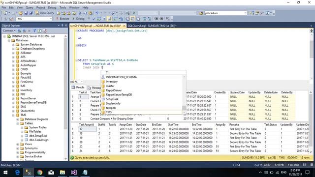 JOIN Example In Procedure in SQL Server смотреть онлайн