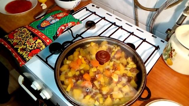 Фасоль с овощами. Для людей с диабетом 2типа и не только. смотреть онлайн