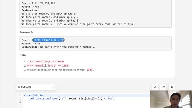 Leetcode - Keys and Rooms (Python) смотреть онлайн