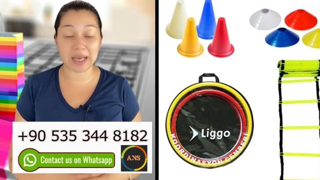 Координационная тренировочная лестница Iggo (4 м лестница, 12 воронок, 12 блюд,координационный круг смотреть онлайн