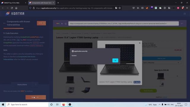 COMPONENTS WITH KNOWN VULNERABILITY | KONTRA OWASP TOP 10 | EPISODE #23 смотреть онлайн