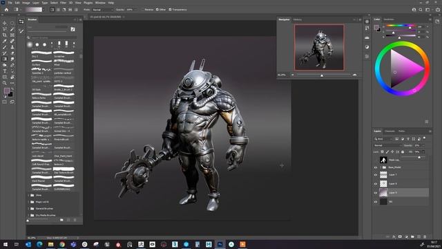 ZBRUSH Rendering to PHOTOSHOP Compositing - Full Tutorial смотреть онлайн