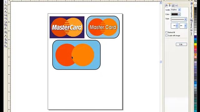 MasterCard created in Corel Draw смотреть онлайн