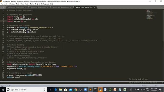 implementation of random forest regressor using Python sub code cs601 Sub name machine learning смотреть онлайн