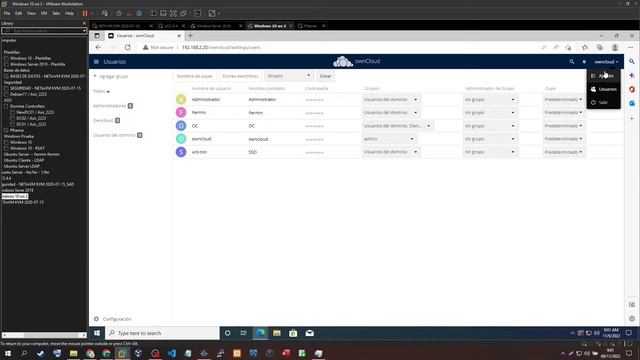 Transferencia de Usuarios de un Windows Server a un Owncloud y creación de una carpeta compartida смотреть онлайн
