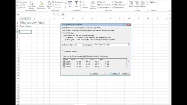 Importing Fixed Width Text into Excel смотреть онлайн
