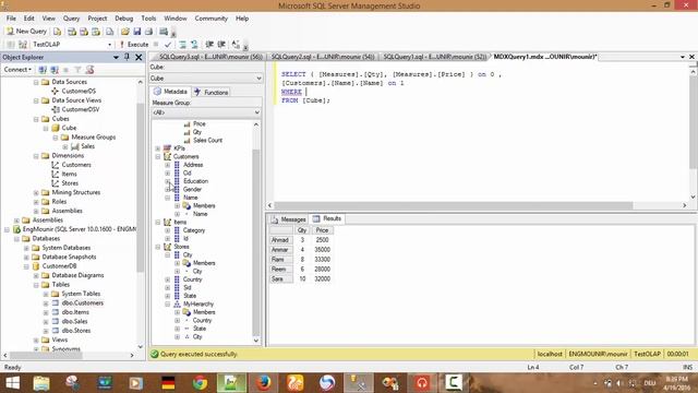 Data Mining IT 5th Session4 'MDX' (MultiDeminsional Expressions) смотреть онлайн