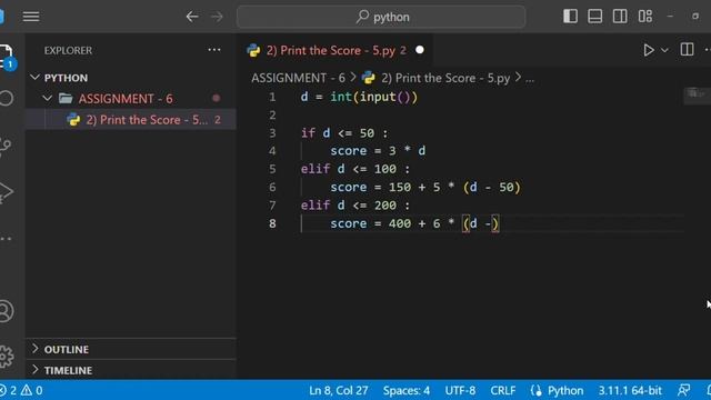 Print the Score - 5 | Assignment - 6 | Python | CCBP 4.0 смотреть онлайн