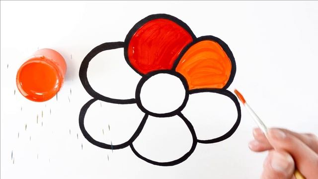 Как нарисовать ЦВЕТОК РАДУГУ / мультик раскраска РАДУГА ЦВЕТОК для детей / Раскраски Малышам смотреть онлайн