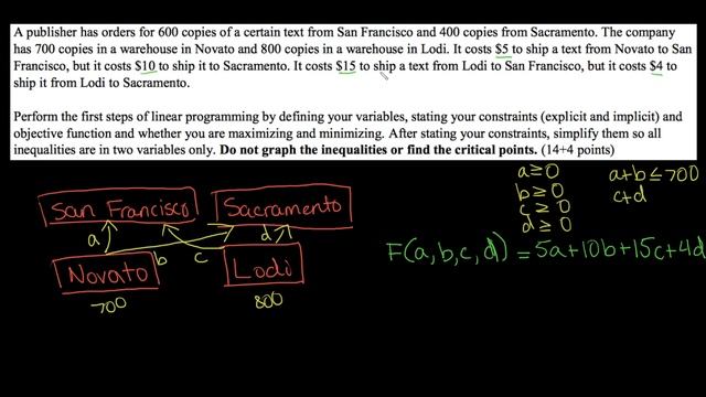 Linear Programming with Four Variables Example Part 1 смотреть онлайн
