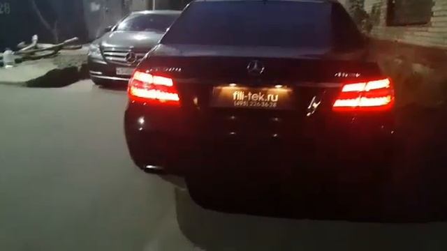 Спортивный выхлоп на Mercedes E500 W212