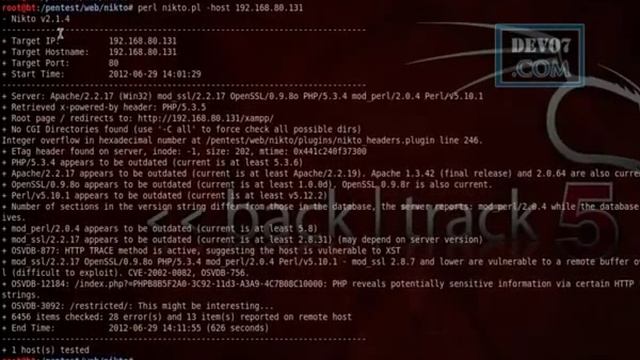 فحص المواقع وستخراج كل التغرات وطرق ستغلالها بأدات Nikto YouTube смотреть онлайн