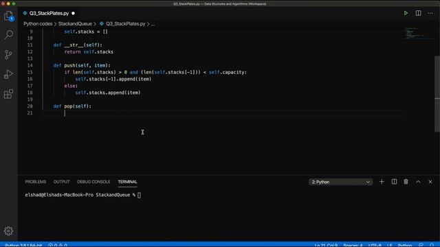 Question 3 Stack of Plates Data Structures and Algorithms in Python 720p смотреть онлайн